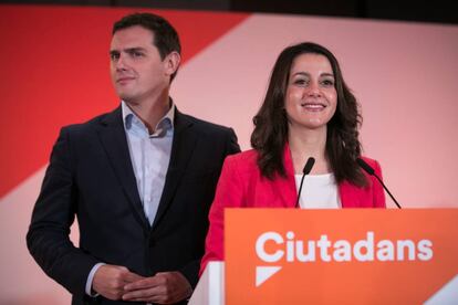Albert Rivera junto a Inés Arrimadas día despues de ganar las elecciones catalanas.