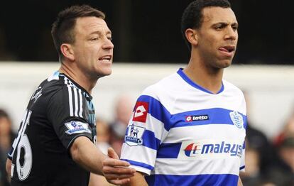 Terry junto a  Anton Ferdinand, en un encuentro disputado el pasado mes de enero.