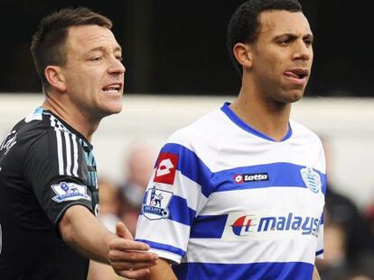 Terry junto a  Anton Ferdinand, en un encuentro disputado el pasado mes de enero.