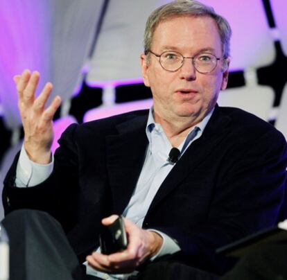 El presidente ejecutivo de Google, Eric Schmidt, en el CES de Las Vegas.