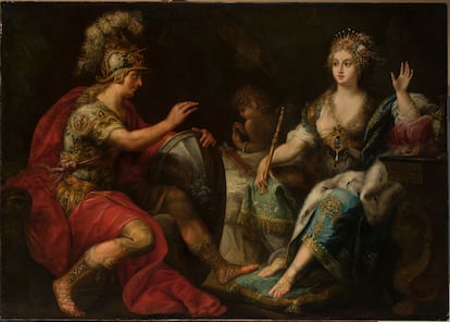 Obra 'Eneas y Dido', del artista Lorenzo Pasinelli del siglo XVII, en la colección del Museo Nacional de Varsovia.
