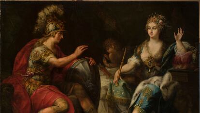 Obra 'Eneas y Dido', del artista Lorenzo Pasinelli del siglo XVII, en la colección del Museo Nacional de Varsovia.