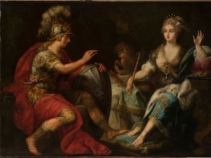 Obra 'Eneas y Dido', del artista Lorenzo Pasinelli del siglo XVII, en la colección del Museo Nacional de Varsovia.