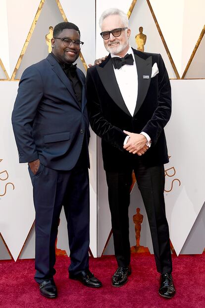 Los actores Lil Rel Howery y Bradley Whitford.