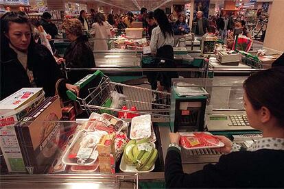 Imagen de un supermercado en Madrid.