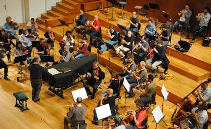 Ensayo de la Orquesta Ciudad de Granada, en el Auditorio Manuel de Falla.