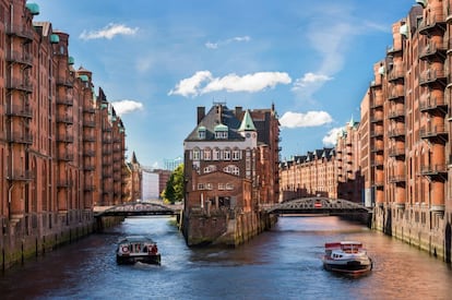 Canales en Hamburgo (Alemania).  