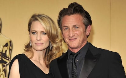 Los actores Sean Penn y Robin Wright.