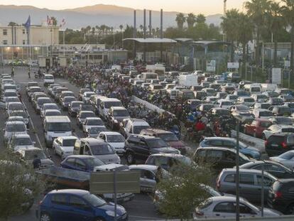 Colas en la frontera de Gibraltar el 11 de noviembre de 2013.