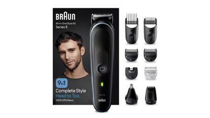 Descuentos Navidad productos de belleza Miravia: recortadora de barba Braun con amplia batera.