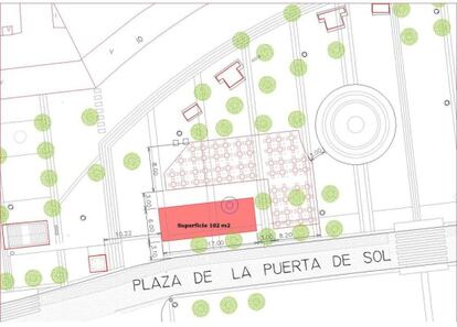 Plano de la reforma prevista por el Ayuntamiento en la puerta del Sol.