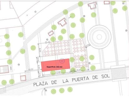 Plano de la reforma prevista por el Ayuntamiento en la puerta del Sol.