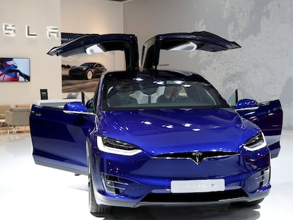 Tesla Model X, en enero en un concesionario de la marca en Bruselas.