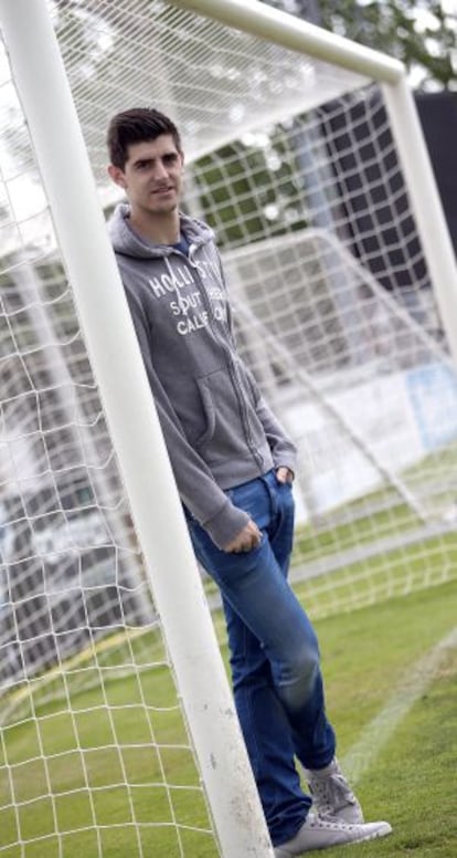 Thibaut Courtois, portero del Atletico de Madrid, en el Cerro del Espino.