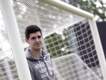 Thibaut Courtois, portero del Atletico de Madrid, en el Cerro del Espino.