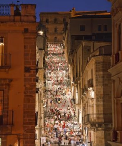 Escaleras de Santa Maria del Monte, en Caltagirone (Sicilia).