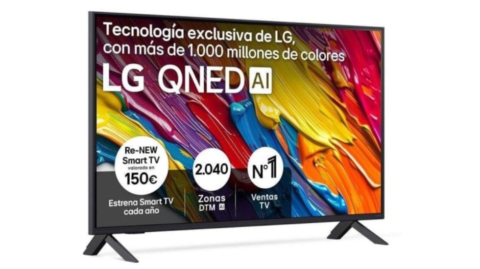 Smart TV LG QNED de 43 pulgadas.