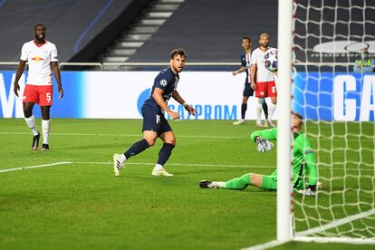 El Leipzig se enfrentaba al PSG en el partido de semifinales de la Champions League. Michael Regan/Getty Images via U / DPA