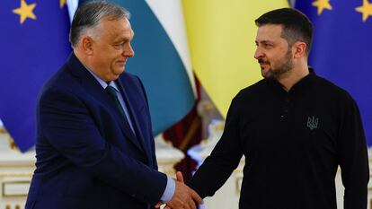 Orbán y Zelenski, este martes.