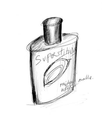 Prototipo de Superstitious, perfume creador por el diseñador Alber Elbaz y el perfumista Dominique Ropion.