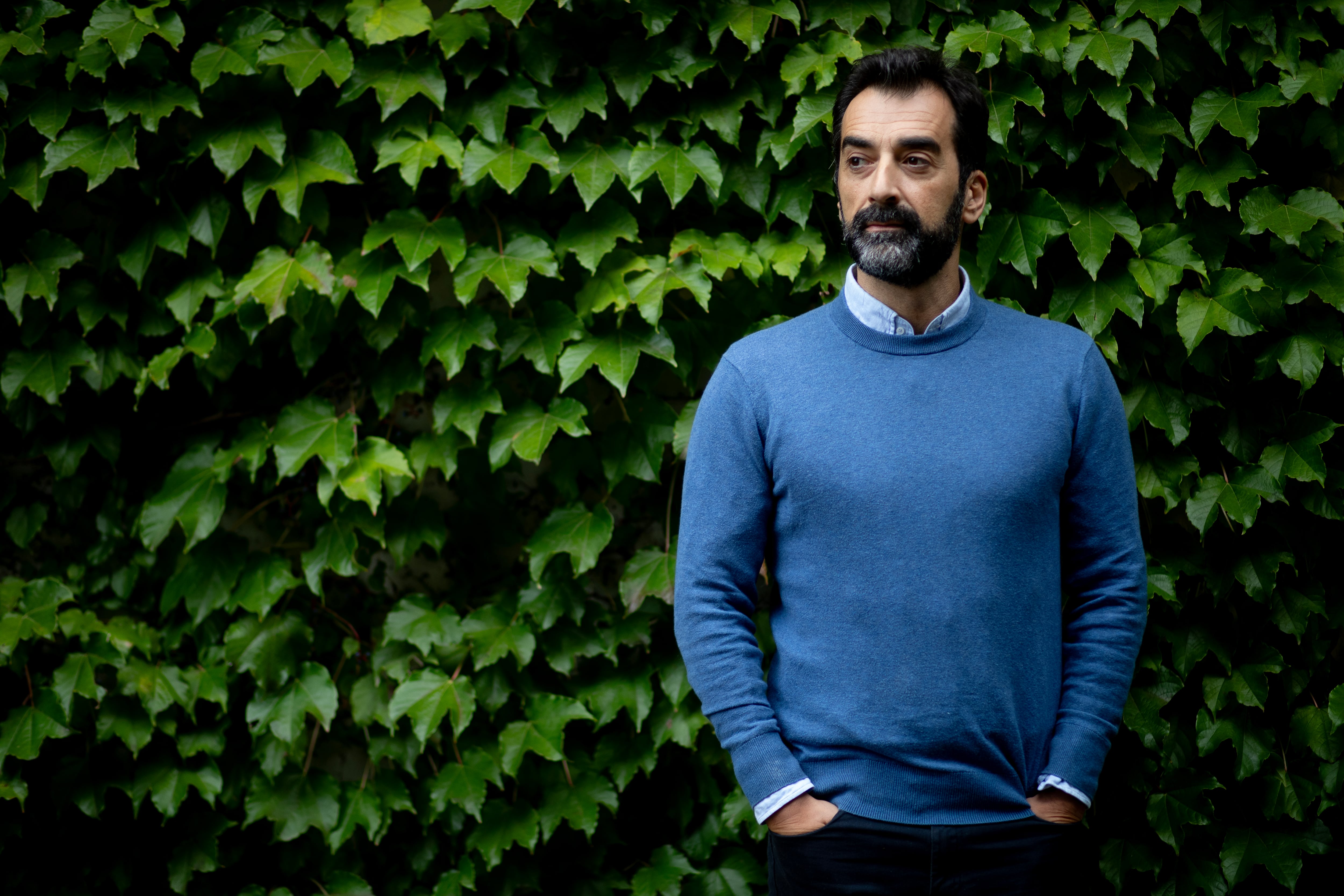 El escritor portugués Hugo Gonçalves, en Lisboa a mediados de noviembre.