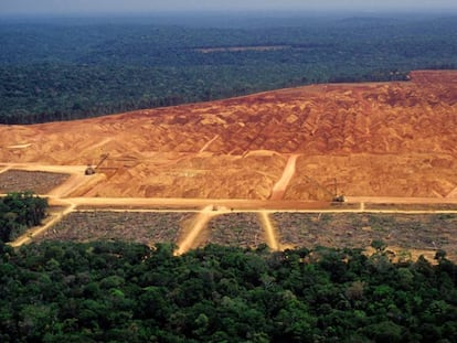 Área desmatada na Amazônia