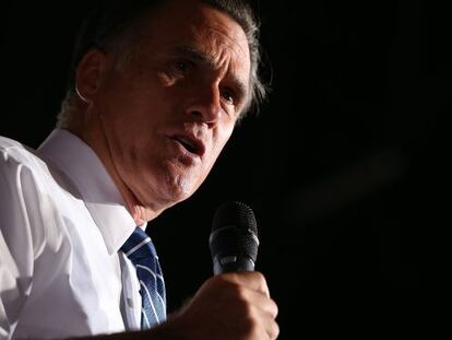 Romney, dando un discurso en Denver, Colorado, el lunes.