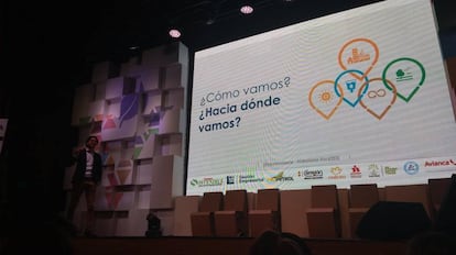Luis Sáenz, coordinador nacional de la Red Colombiana de Ciudades Cómo Vamos en la Cumbre de la Sostenibilidad en Colombia en septiembre pasado.
 
