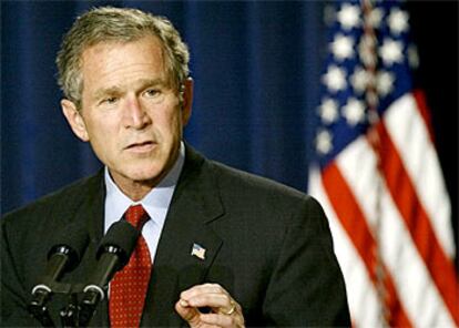 George W. Bush, durante una comparecencia.