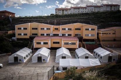 Campamento para inmigrantes en Las Palmas, el pasado 30 de noviembre.