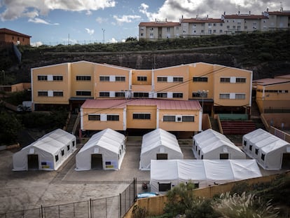 Campamento para inmigrantes en Las Palmas, el pasado 30 de noviembre.