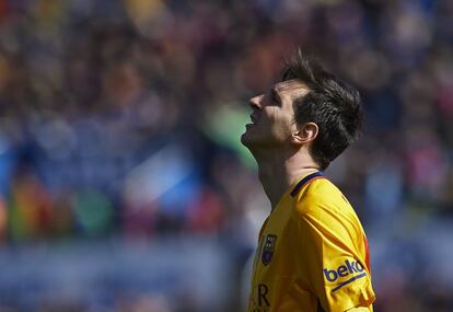 Messi, durant el partit contra el Llevant.