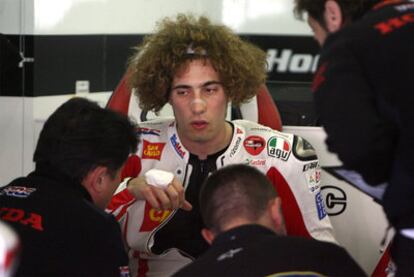 Simoncelli, ayer en el circuito de Le Mans.