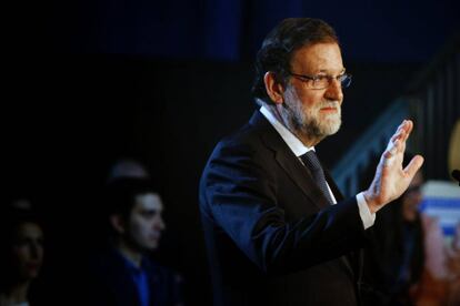Mariano Rajoy, en su discurso durante la convención nacional del PP en Sevilla, el 8 de abril de 2018.
