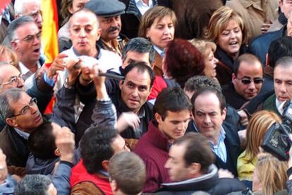 Bono, durante la manifestación de la AVT del 22 de enero en la que supuestamente fue agredido.