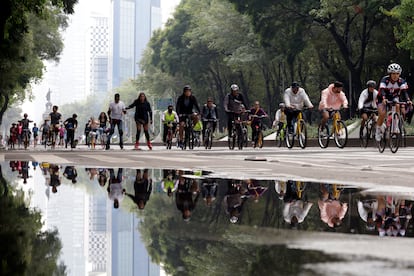 Ciclovía de Insurgentes, en Ciudad de México, el 21 de agosto de 2022.