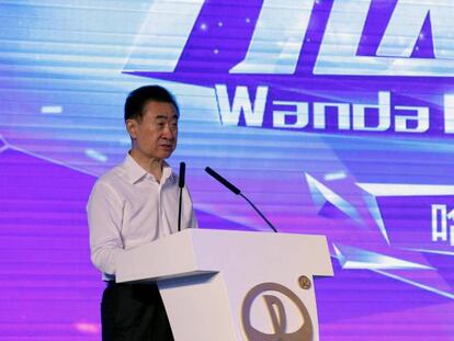 Wang Jianlin, en la inauguraci&oacute;n de un complejo tur&iacute;stico de Wanda en la ciudad china de Harbin.