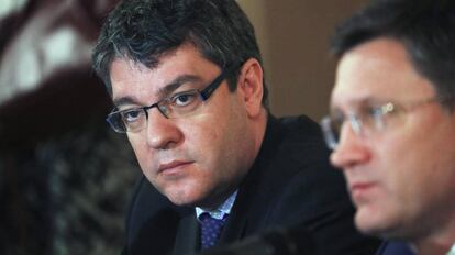Álvaro Nadal, ministro de Energía, este lunes en Moscú.