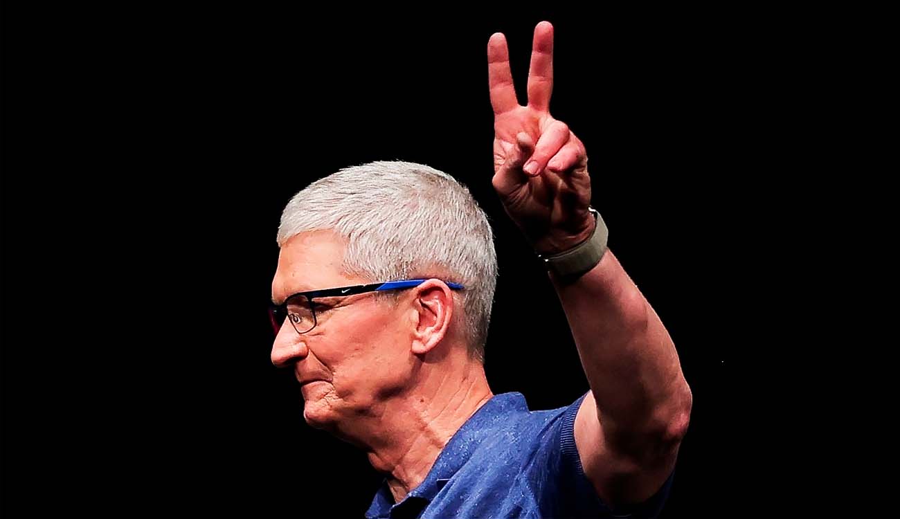 Tim Cook en un evento de Apple