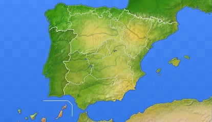 Mapa físico de España