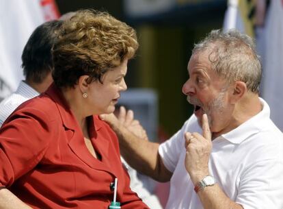 Dilma Rousseff y Lula da Silva en un acto de campaña el 2 de septiembre en São Bernardo do Campo.