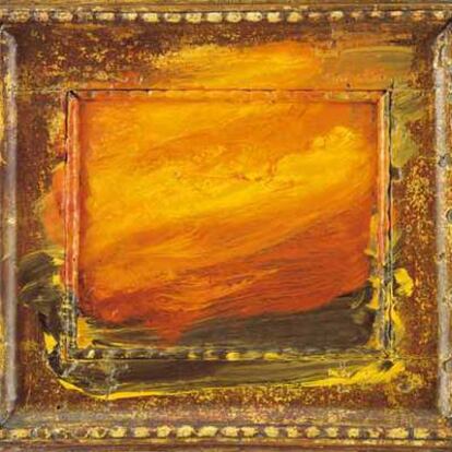 <i>Old sky</i> (1996-1997), óleo sobre madera, de Howard Hodgkin (colección privada, Londres).