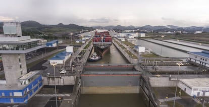 Tercer juego de esclusas del Canal de Panamá, una obra de Sacyr que cumple tres años.