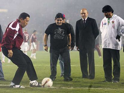 Chavez en la inauguración de la Copa América de Venezuela