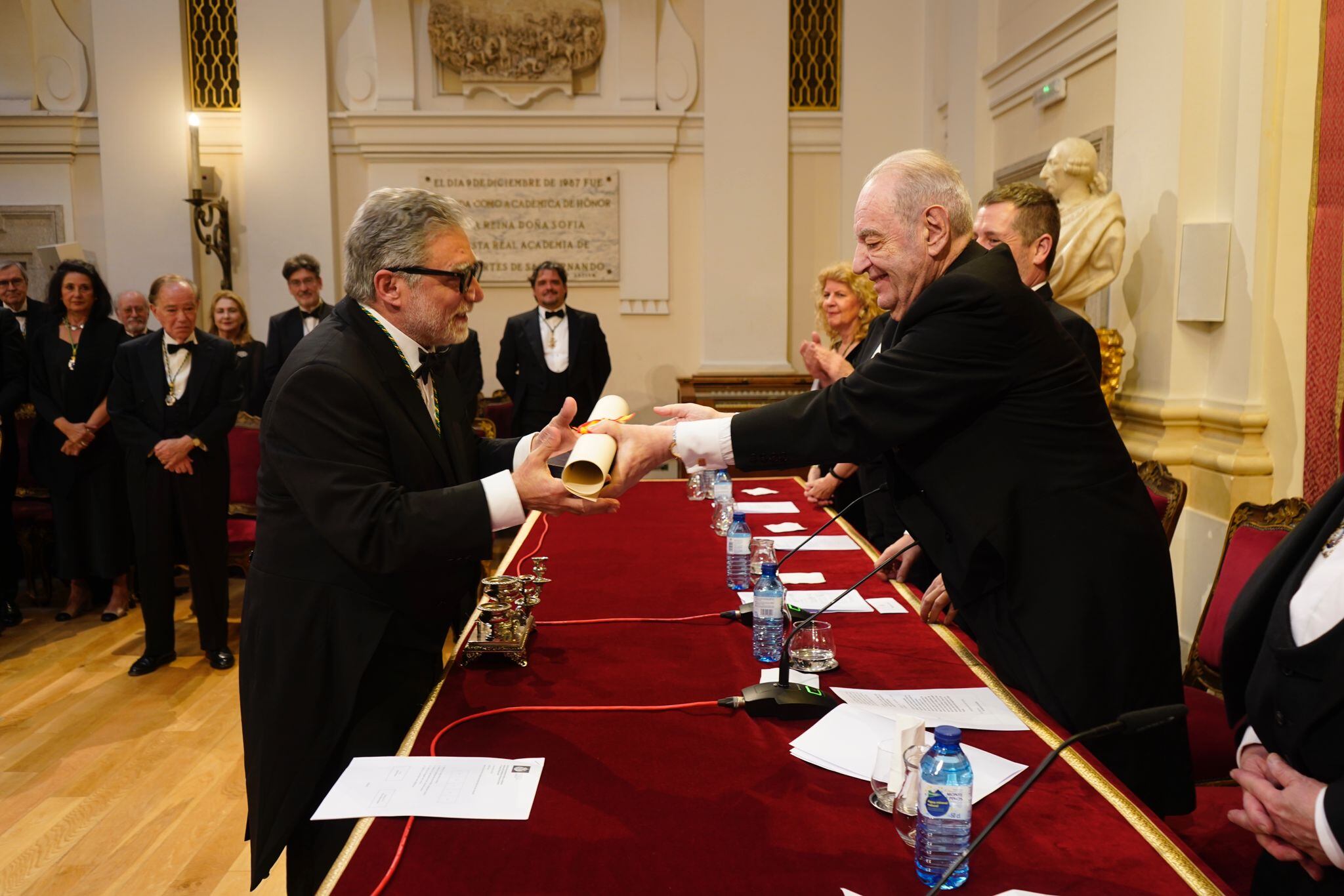 Jaume Plensa, en un momento del acto del domingo 11 de mayo en el que ingresó en la Real Academia de Bellas Artes, en una imagen cedida por la Academia.