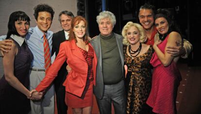 Pedro Almodóvar, en Nueva York durante la representación del musical <i>Mujeres al borde de un ataque de nervios</i>.