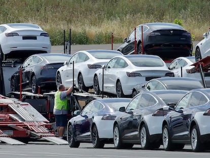 Planta de Tesla en Fremont (California), en una imagen de mayo de 2020.