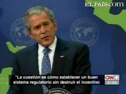 George W. Bush comparece en la cumbre del G-20