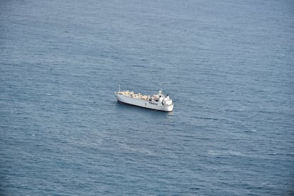 O cargueiro ‘Karim Allah’ perto de Cartagena (sul da Espanha), em 25 de fevereiro.