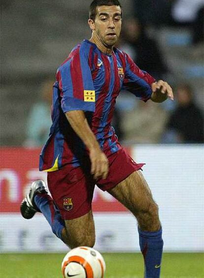 Oleguer, en un partido del Barça en la pretemporada.
